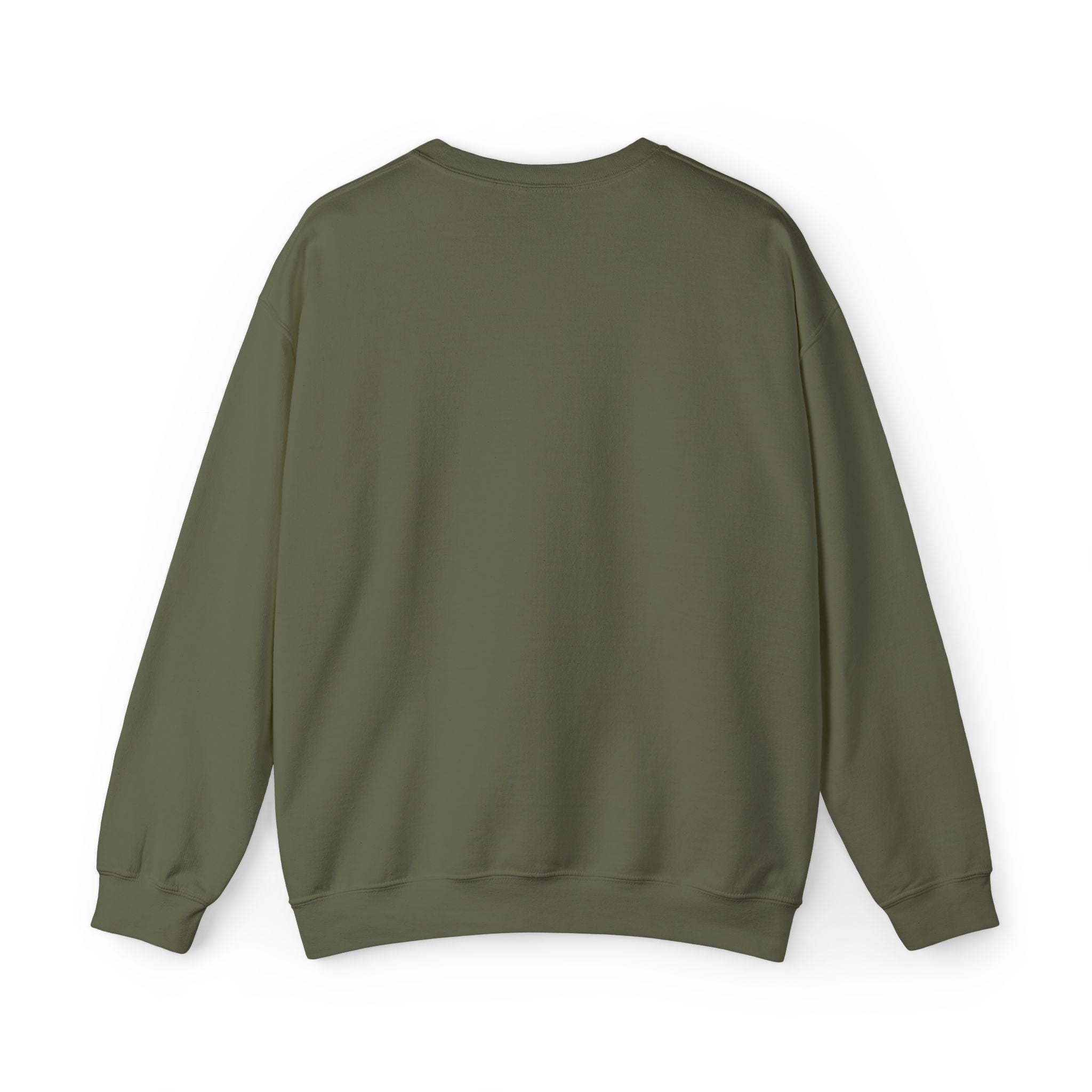 Crewneck Sweatshirt — Tiny Golden Crest Chest Patch