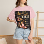 Christian Inspirational T-Shirt — "She Is Built Different / Built Right"