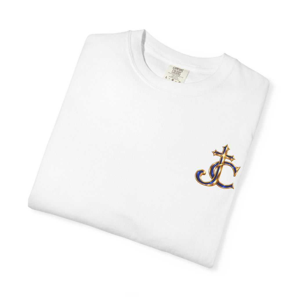 JC & Cross Kingdom Living Lion T-Shirt — Christian Faith Crown Graphic Tee