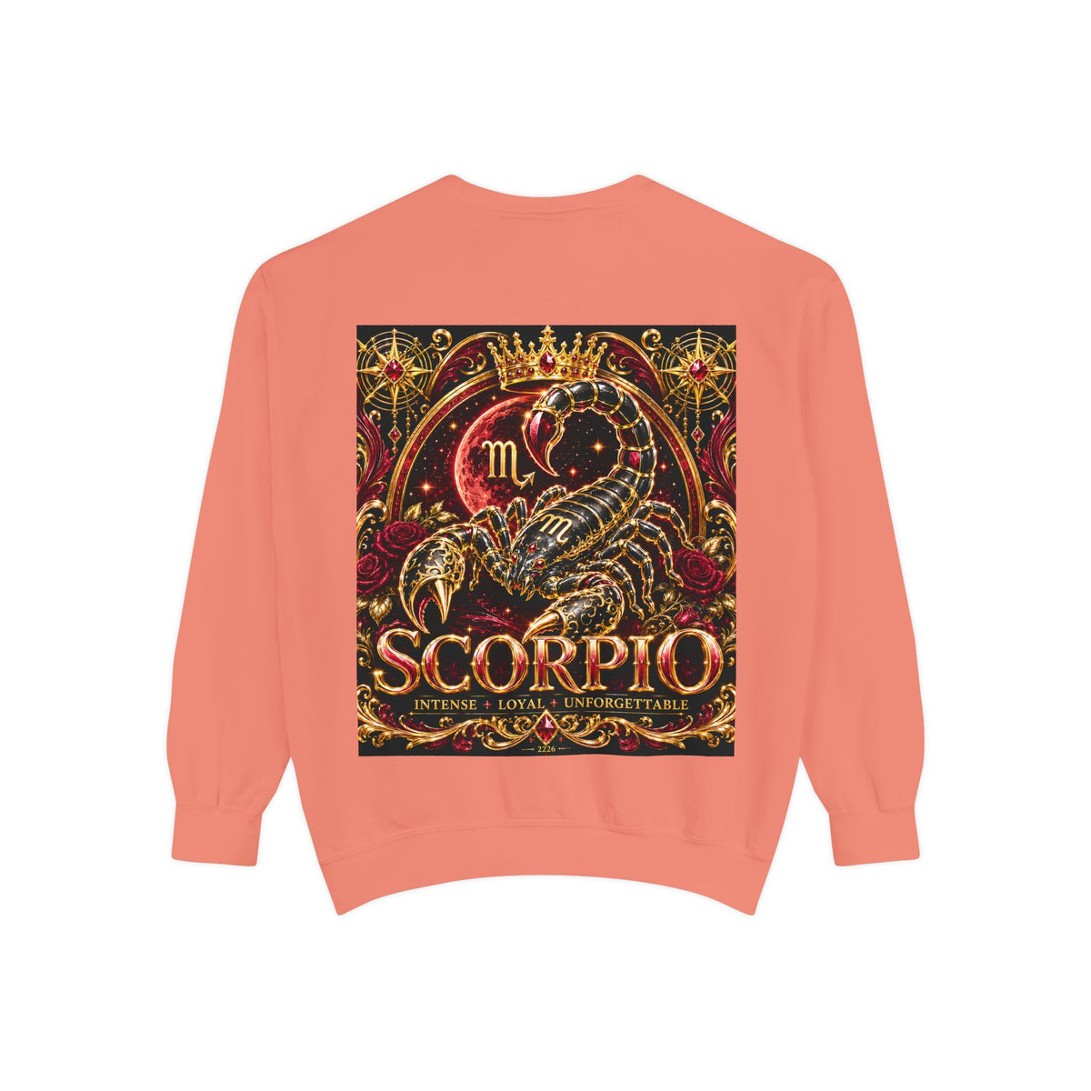 Scorpio Zodiac Sweatshirt — Regal Gold Scorpion Astrological Crewneck