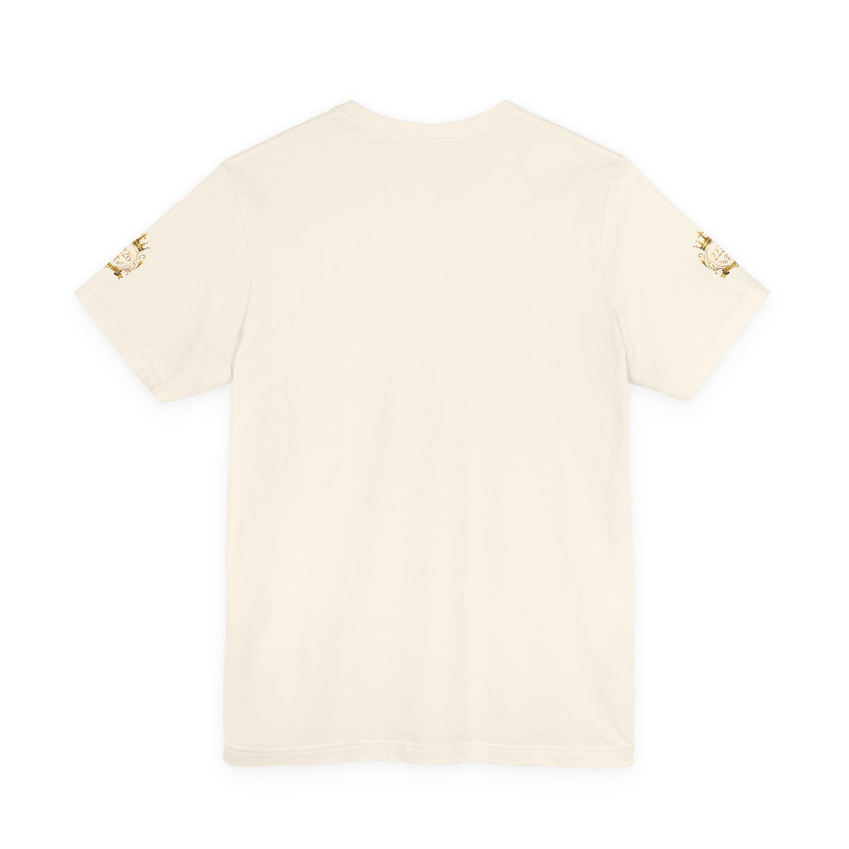 Vintage Gold Crown Tee - Minimal Royal Logo Short Sleeve Shirt