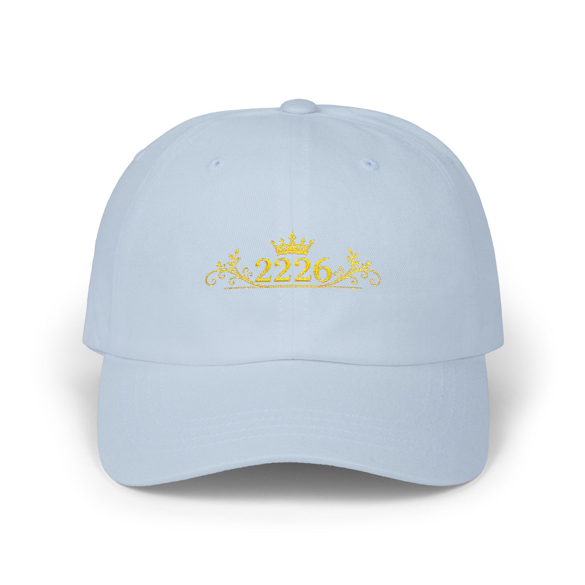 Classic Dad Cap — 2226 Gold Crown Embroidered Baseball Hat