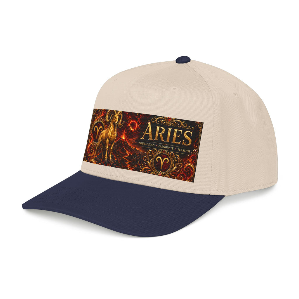 Aries Zodiac Baseball Cap — Ram Astrology Hat with 'Aries' Text