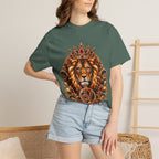 Leo Zodiac Lion T-Shirt — Regal Crowned Lion Astrology Tee