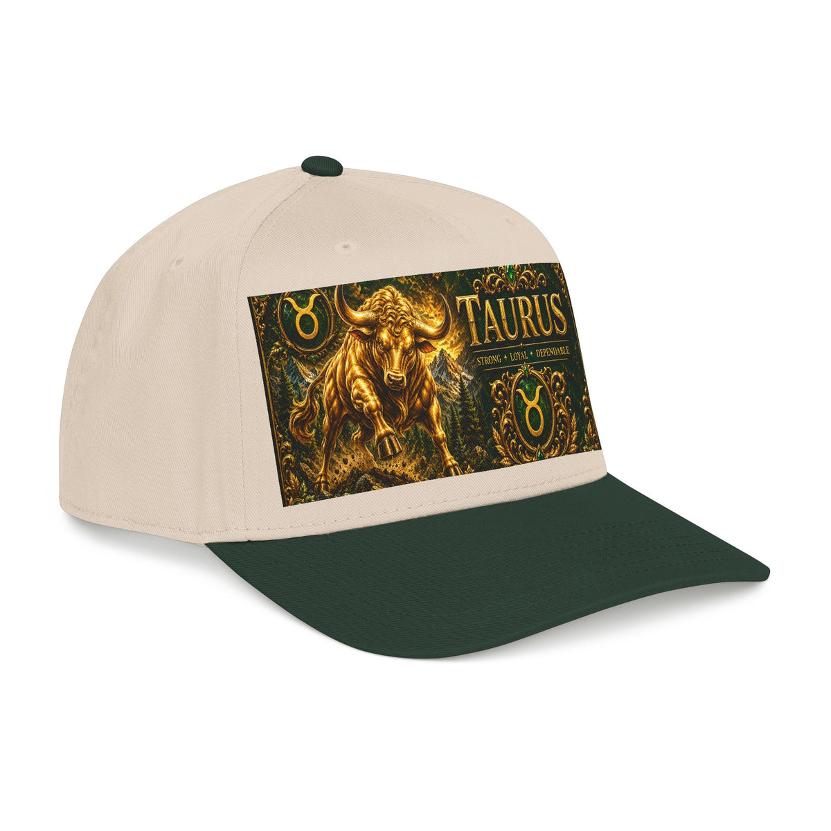 Taurus Zodiac Baseball Cap — Gold Bull Astrology Hat