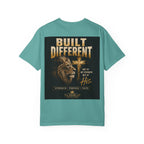 Built Right / Built Different Graphic T-Shirt — Faith Lion Crown Design
