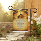 Garden Flag - "You Are Held" Inspirational Prayer Banner (Religious Spiritual Decor)