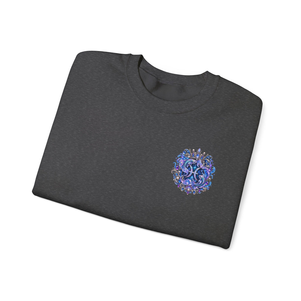 Pisces Mermaid Crewneck Sweatshirt — Zodiac Astrology Graphic Sweater