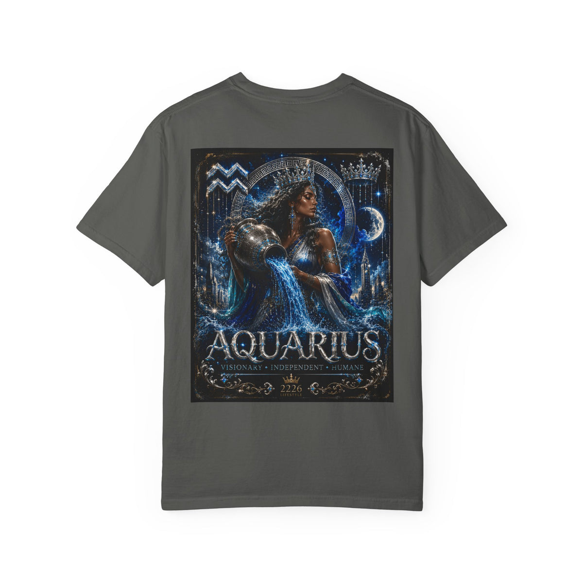Aquarius Zodiac T-Shirt – Mystical Water Bearer Astrology Tee
