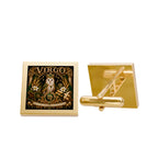 Virgo Zodiac Gold Cufflinks – Astrological Birthsign Accessory