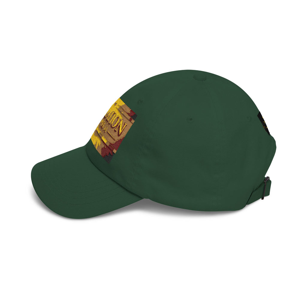 Revelation Chapter 4 White Dad Cap — Gold Vintage Bible Verse Hat