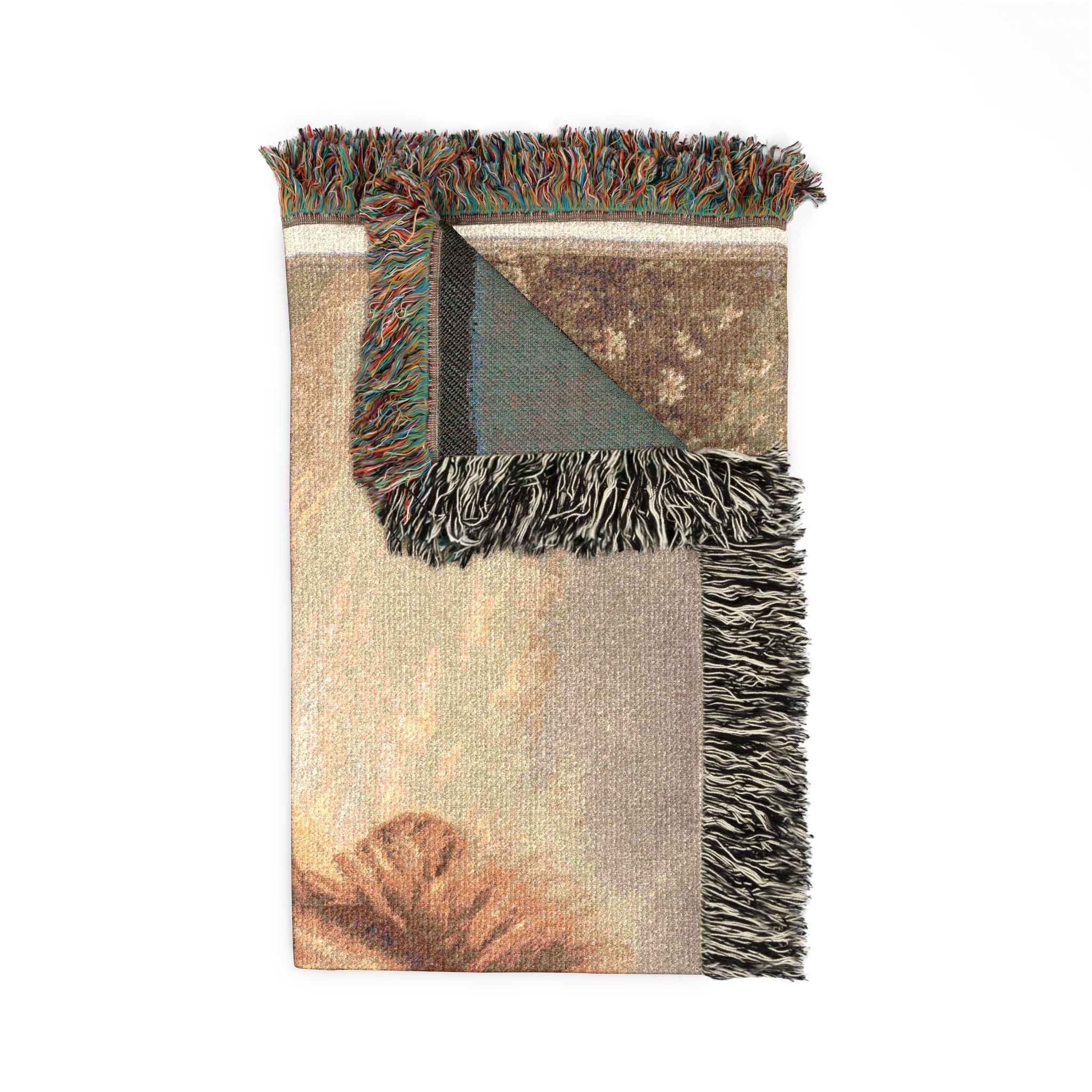 Lion & Lamb Woven Blanket — Cozy Religious Animal Throw for Home Decor