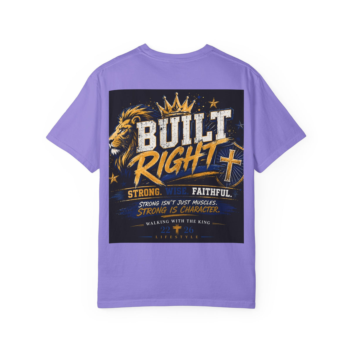 Built Right Lion T-Shirt — Strong, Wise & Faithful Christian Tee