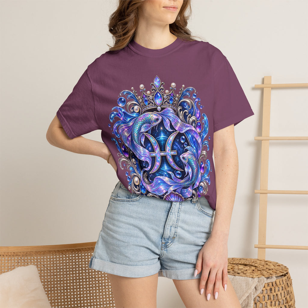 Pisces Zodiac T-Shirt — Mystical Ocean Shark Astrological Tee