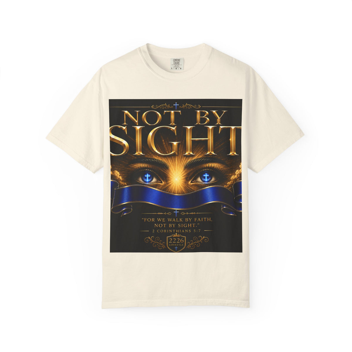 Not By Sight / Walk By Faith T‑Shirt — Christian Faith Graphic Tee