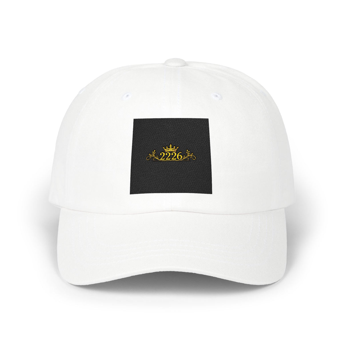 Classic Dad Cap — Gold Crown Patch Embroidered Baseball Hat