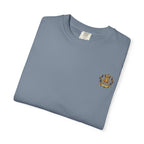 Lion Crest T-Shirt — Regal Crowned Lion with "Faith • Purpose • Peace" Back Graphic