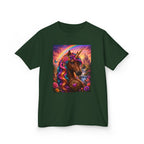 Kids Brown Unicorn Tee — Rainbow Fantasy Magical Horse Shirt