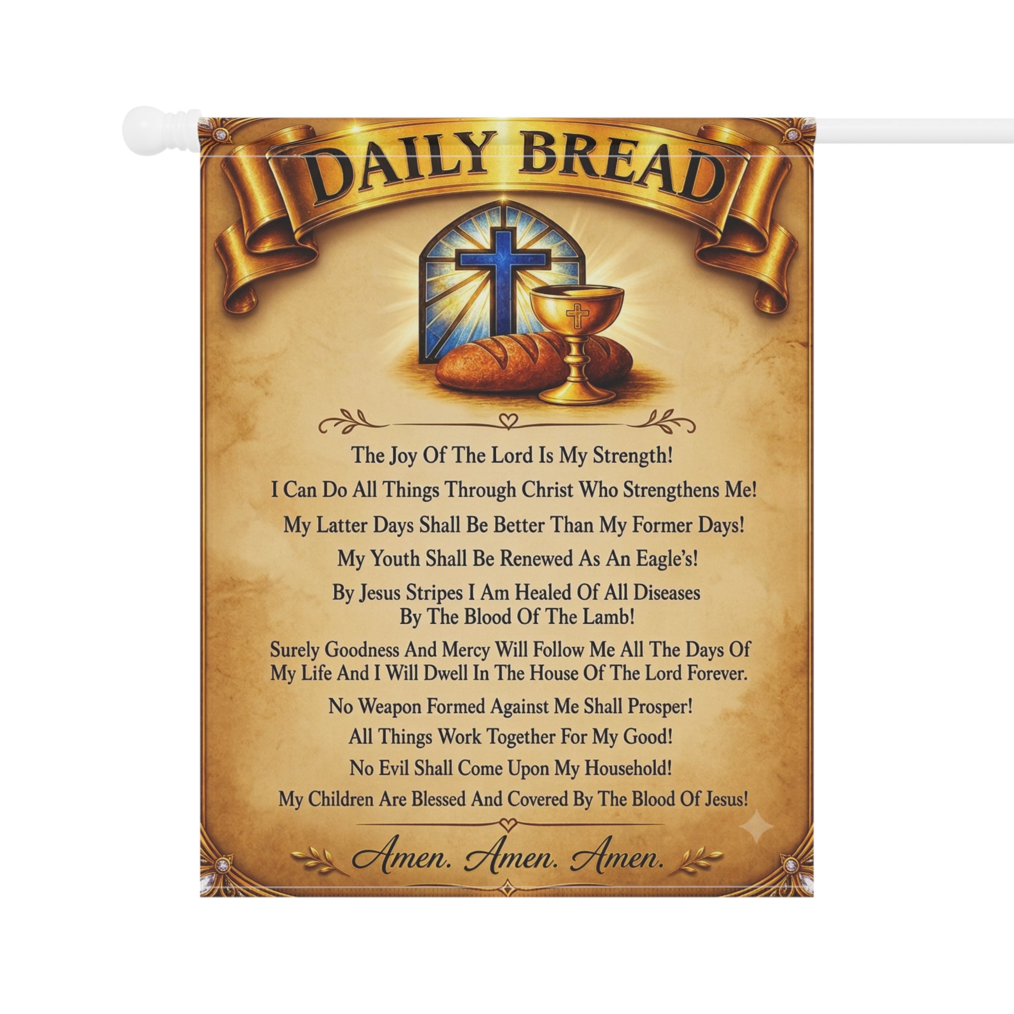 Garden Flag - "Daily Bread" Inspirational Prayer Banner