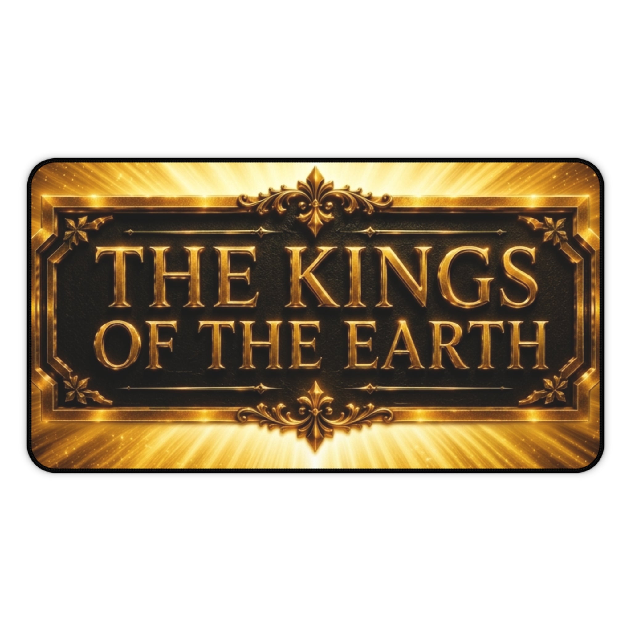 The Kings of the Earth Desk Mat — Gold Regal Gaming Mouse Pad