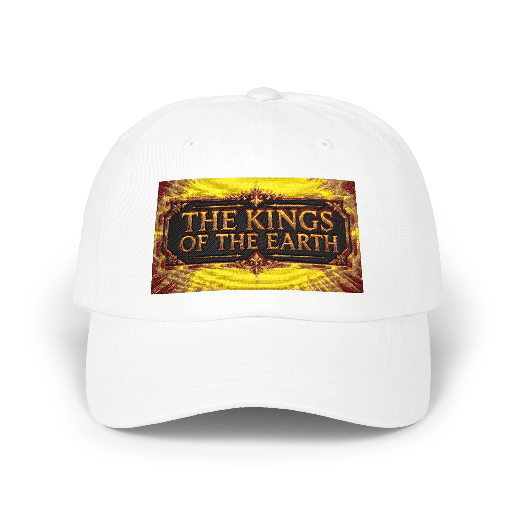 Classic Dad Cap - "The Kings of the Earth" Vintage Gold Patch Baseball Hat