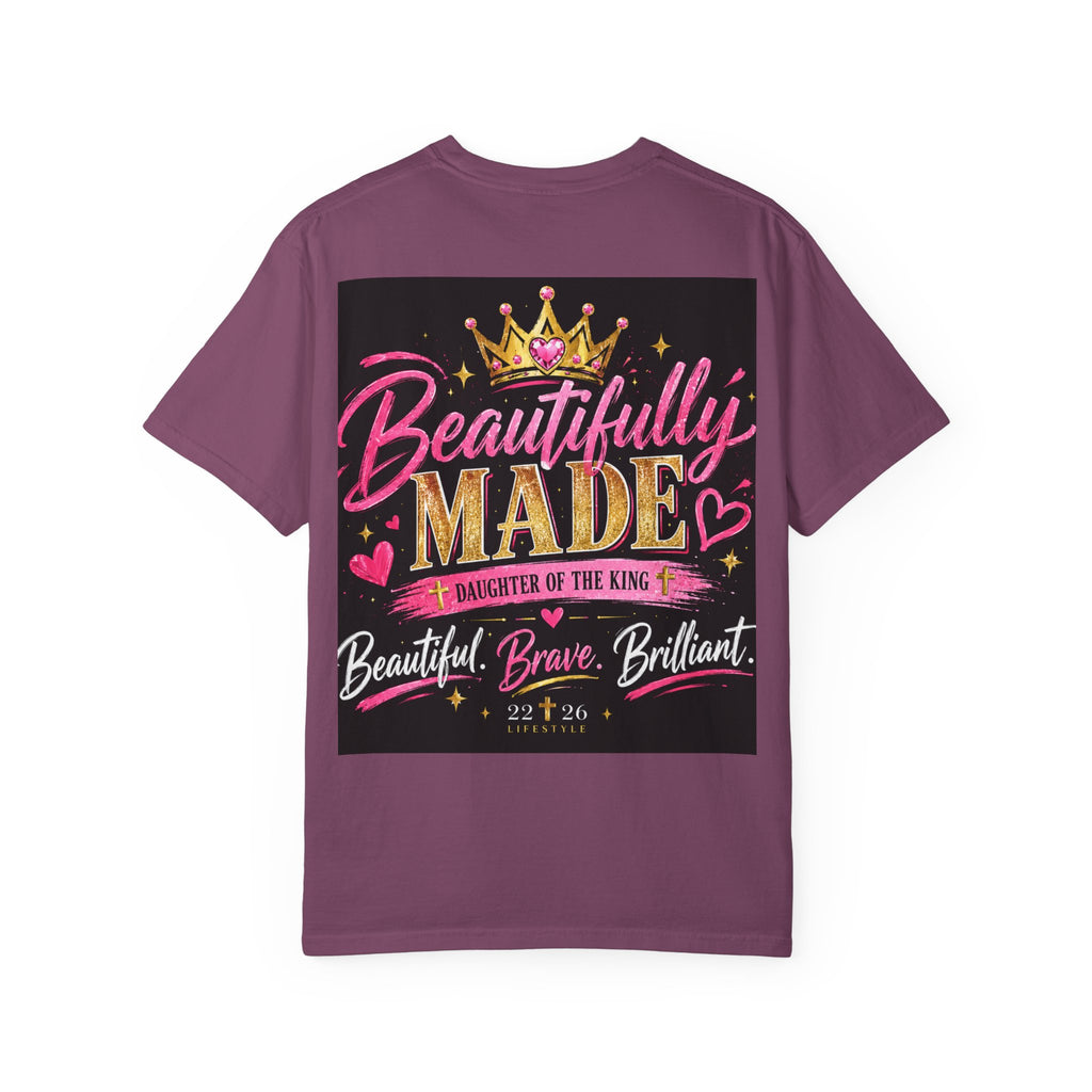 Finally Legal 21st Birthday T-Shirt — Personalized "Finally Legal" Front, "Beautifully Made" Back