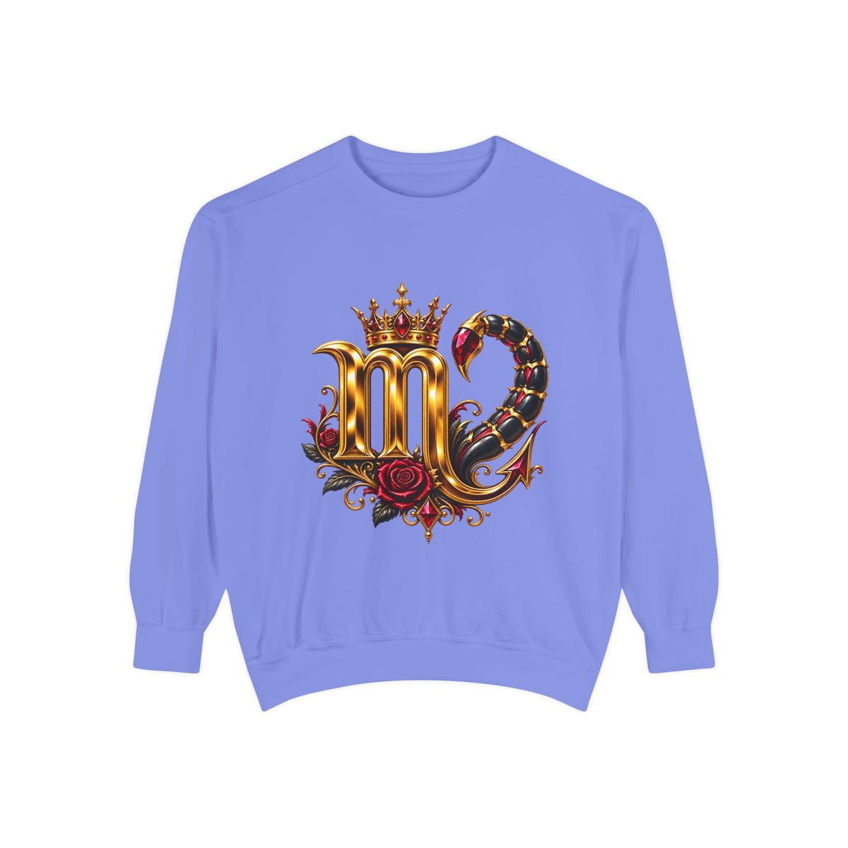 Scorpio Zodiac Sweatshirt — Regal Gold Scorpion Astrological Crewneck