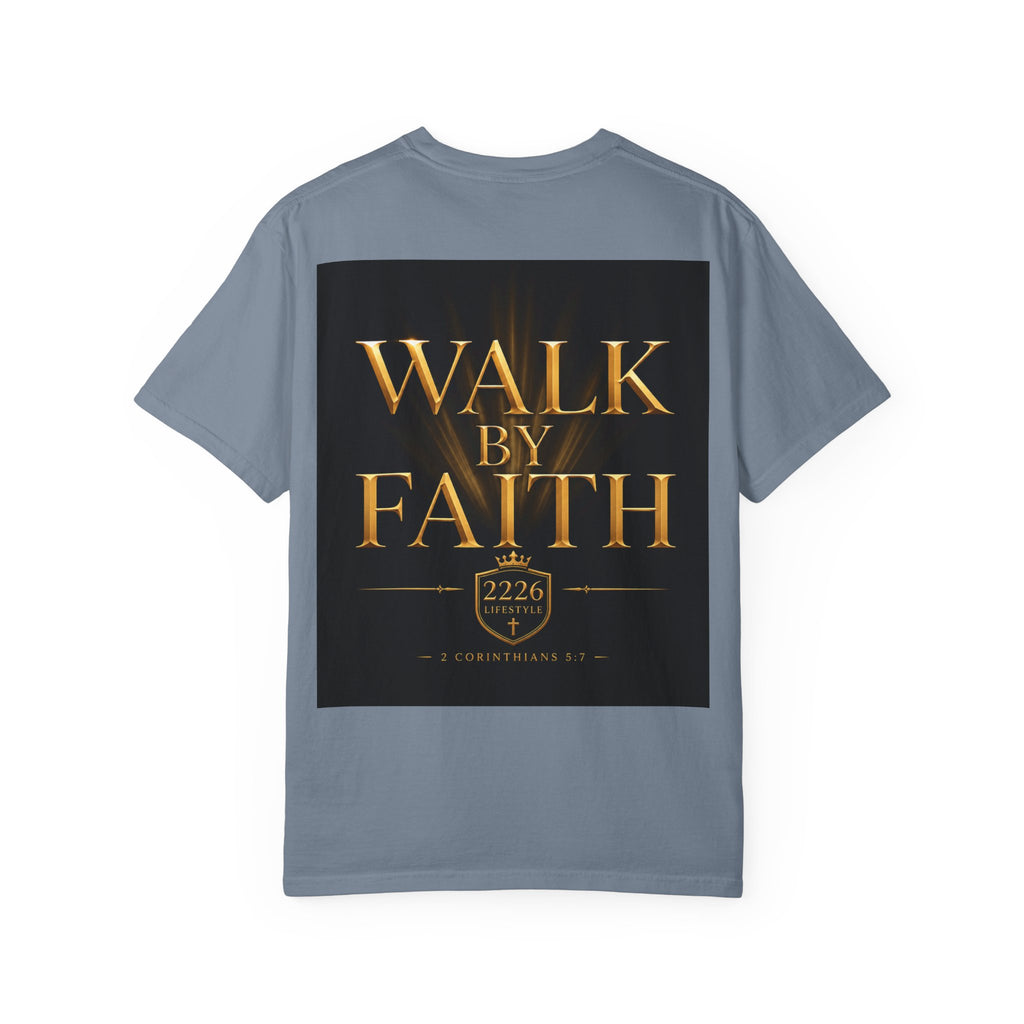 Not By Sight / Walk By Faith T‑Shirt — Christian Faith Graphic Tee