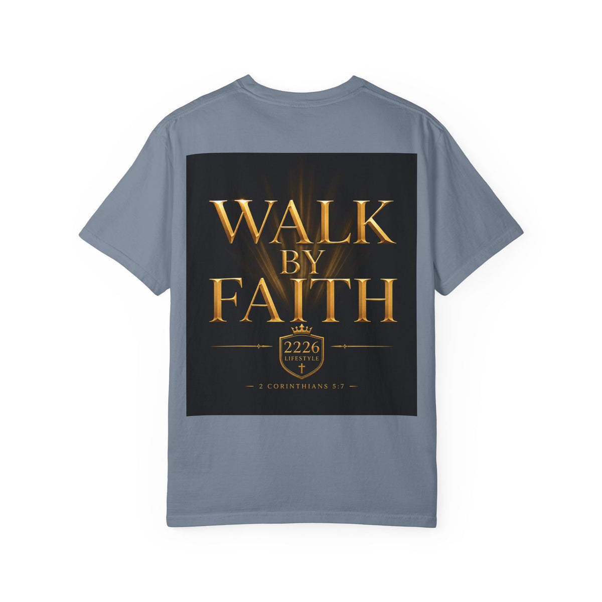 Not By Sight / Walk By Faith T‑Shirt — Christian Faith Graphic Tee