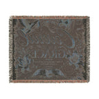 Covered by His Grace Woven Blanket — Inspirational Christian Throw with Floral Bible Design