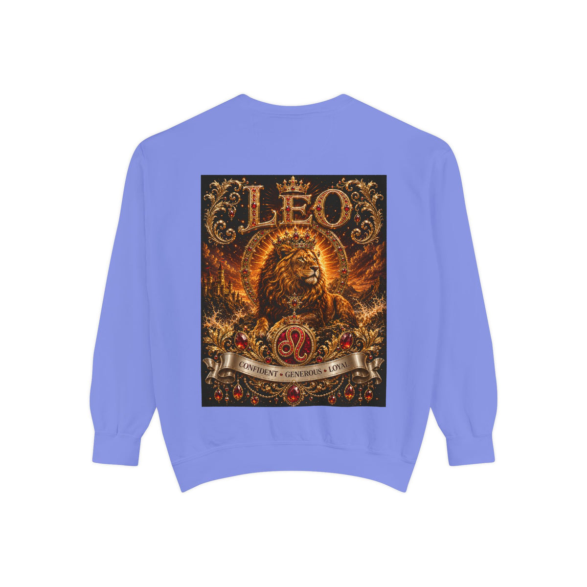 Leo Zodiac Lion Sweatshirt — Regal Astrology Graphic Crewneck