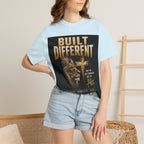Built Different Christian Lion T-Shirt — "Built Right, Beautiful, Brilliant" Inspirational Faith Tee