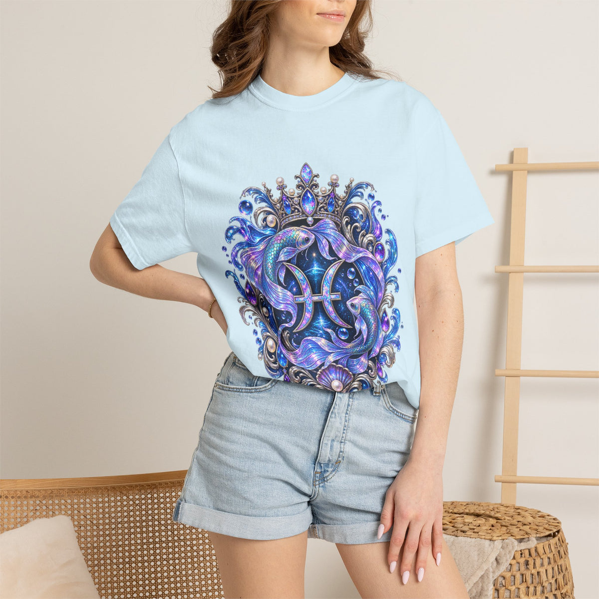Pisces Mermaid T-Shirt — Zodiac Pisces Symbol Graphic Tee