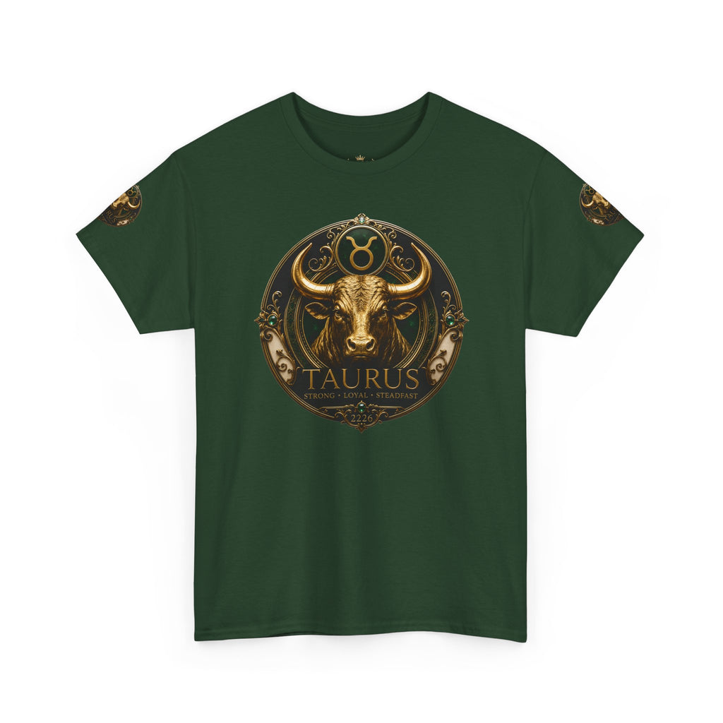 Taurus Zodiac T‑Shirt — Bull Astrology Graphic Tee (Taurus Symbol & Moon Design)