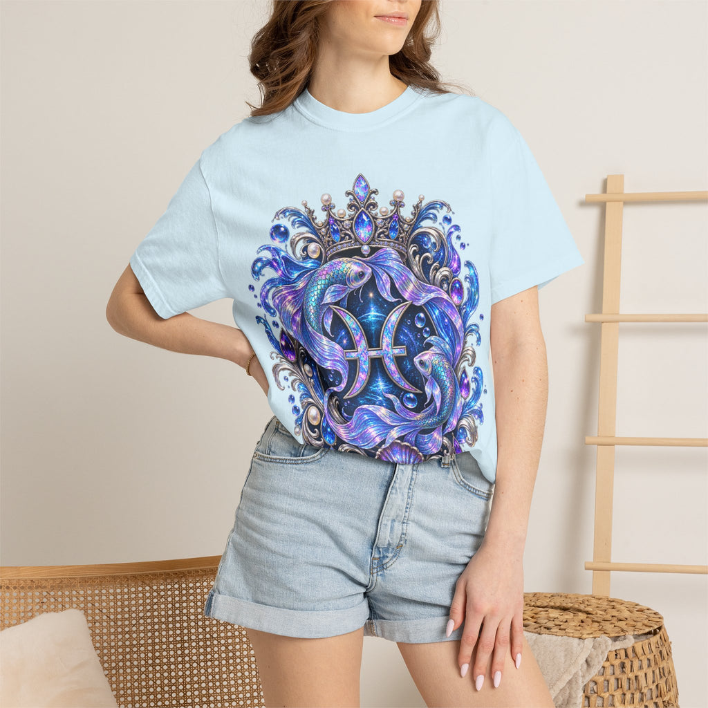 Pisces Zodiac T-Shirt — Mystical Ocean Shark Astrological Tee