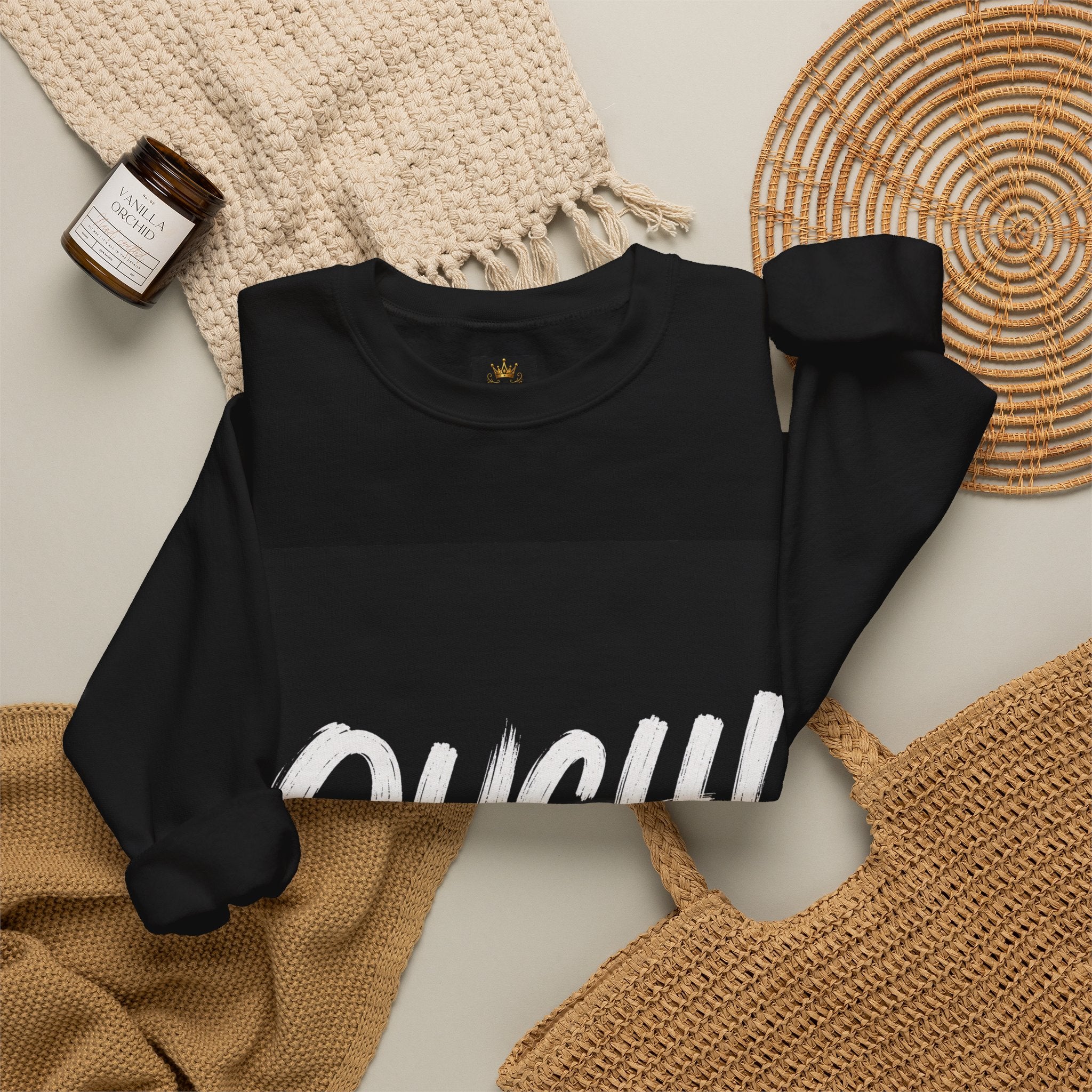 Crewneck Sweatshirt — "God Isn't Finished With Me Yet" Inspirational Christian Pullover
