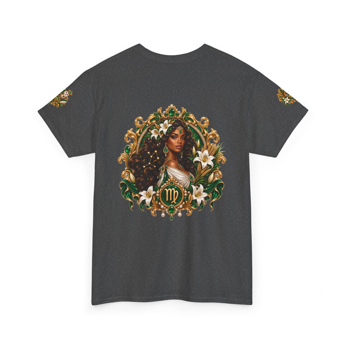 Virgo Zodiac Tee — Elegant Floral Virgo Astrology T-Shirt