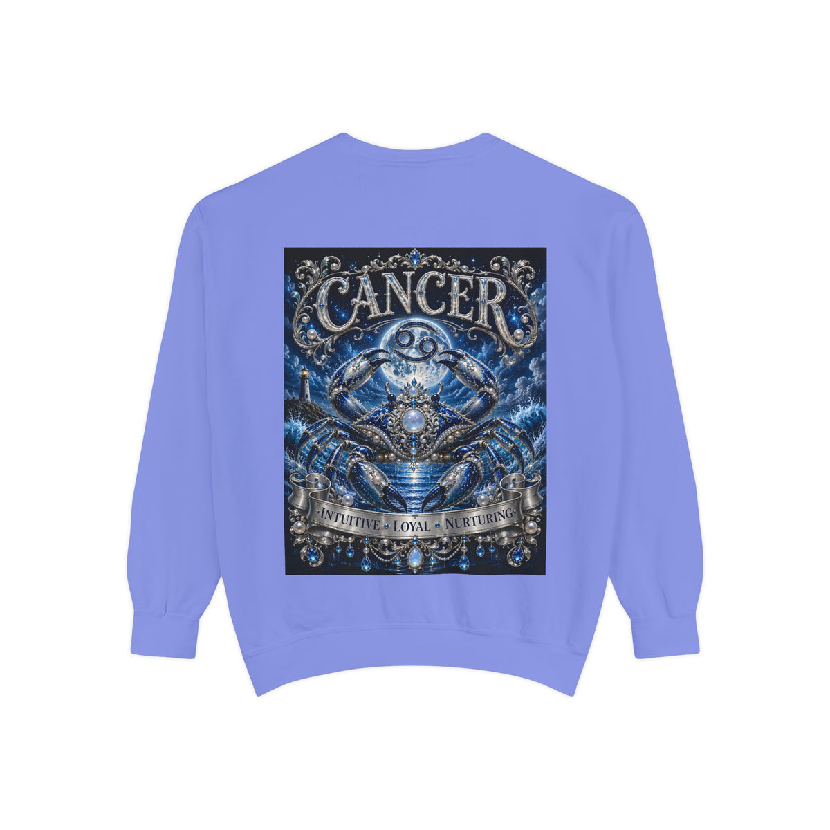 Cancer Zodiac Sweatshirt — Blue Crab Astrology Crewneck