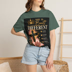 Christian Inspirational T-Shirt — "She Is Built Different / Built Right"