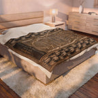 Faith Makes All Things Possible Velveteen Plush Blanket — Religious Inspirational Throw with Cross & Scripture (Matthew 19:26, Psalm 46:10)