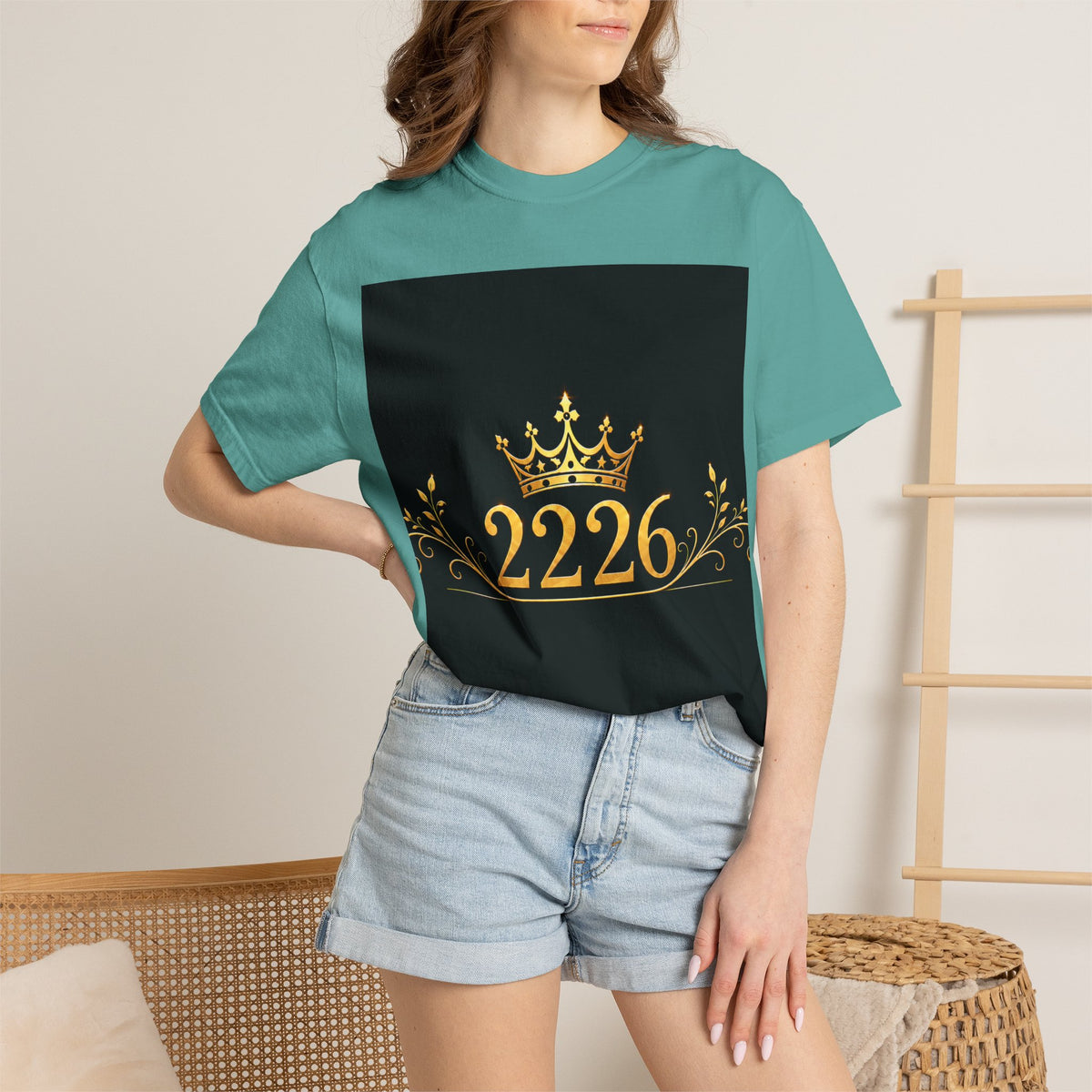 Lion Crest T-Shirt — Golden Crown 2226 Design