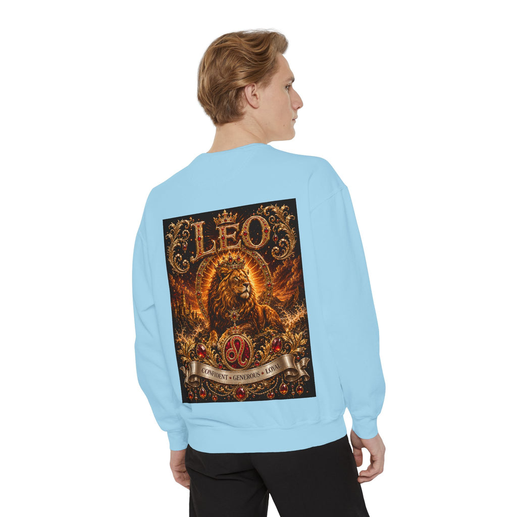 Leo Zodiac Lion Sweatshirt — Regal Astrology Graphic Crewneck