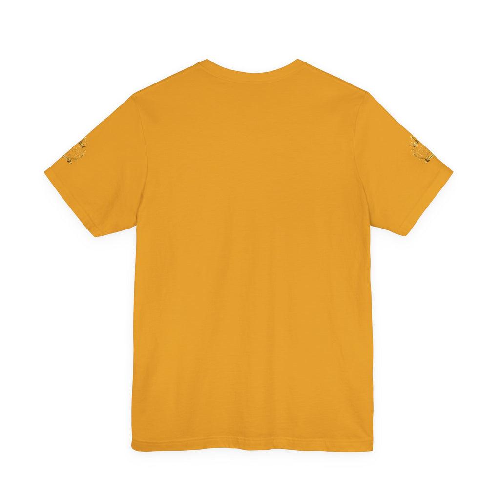 Vintage Gold Crown Tee - Minimal Royal Logo Short Sleeve Shirt