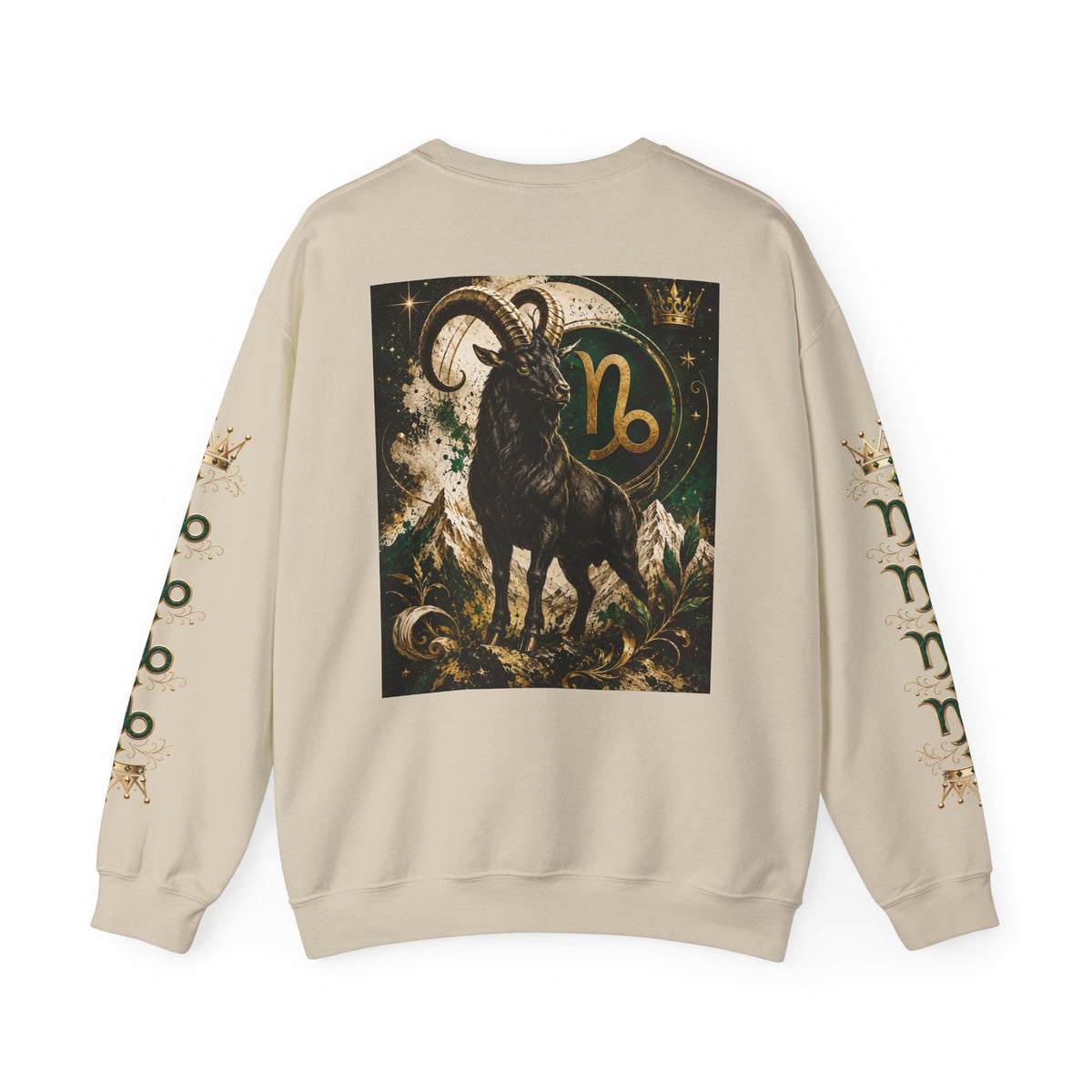 Capricorn Zodiac Crewneck Sweatshirt — Goat Astrology Graphic Pullover