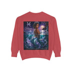 Pisces Mermaid Zodiac Sweatshirt — Pisces Symbol & 'Pisces' Artwork
