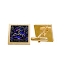 Sagittarius Zodiac Cufflinks — Gold Square Astrological Jewelry
