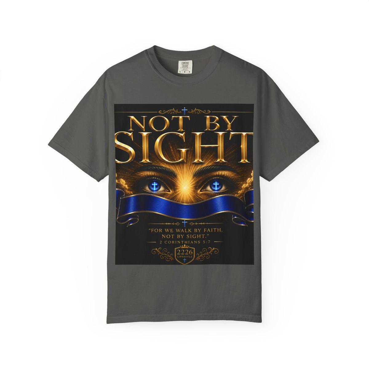 Not By Sight / Walk By Faith T‑Shirt — Christian Faith Graphic Tee