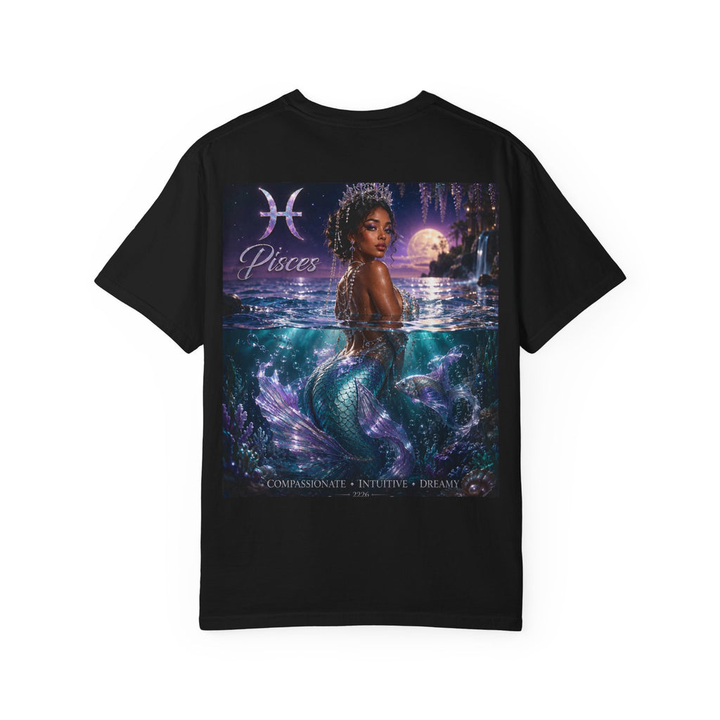 Pisces Mermaid T-Shirt — Zodiac Astrology Tee (Compassionate • Intuitive • Dreamy)