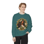 Virgo Zodiac Sweatshirt — Virgo Goddess & Owl Astrology Crewneck