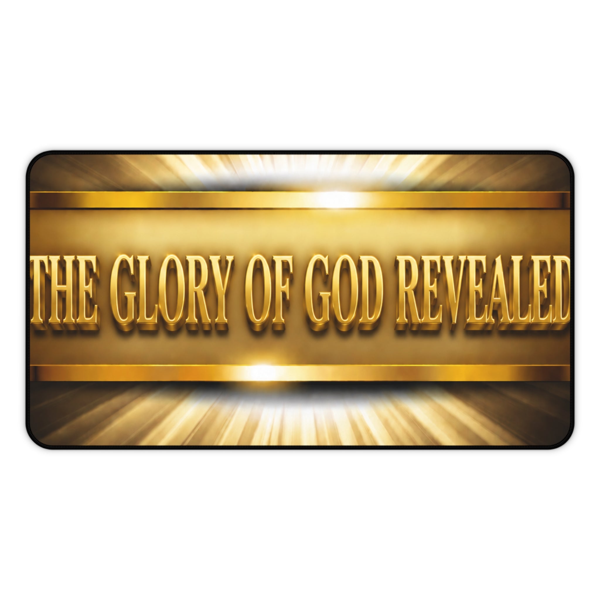 Desk Mat — "The Glory of God Revealed" Inspirational Christian Office Desk Mat